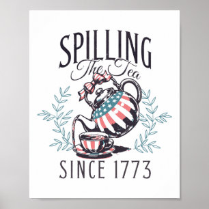 Seit 1773 am 4. Juli das Tee verbreiten vier Poster