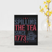 Seit 1773 wird der Tee im sonnigen 4. Juli gespült Karte (Gelbe Blume)