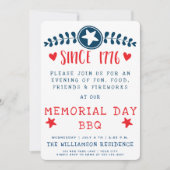 Seit 1776 - American Pride / Memorial Day GRILLEN Einladung (Vorderseite)