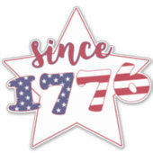 Seit 1776 - Amerikanische Flag Typografie Aufkleber (Vorderseite)