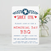 Seit 1776 | Einladung zur GRILLEN des Patriotische (Stehend Vorderseite)