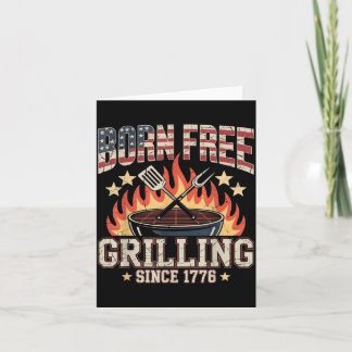 Seit 1776 gegrillt Patriotischer BBQ-Vater 4. Juli Karte