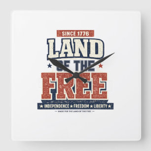 Seit 1776 Land der Freien Patriotische USA Wanduhr
