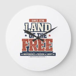 Seit 1776 Land der Freien Patriotische USA Wanduhr