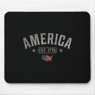 Seit 1776 Patriotische US-amerikanische Flagge 4. Mousepad