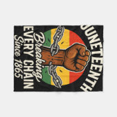 Seit 1865 jede Kette brechen Juneteenth Afrikanisc Fleecedecke (Vorderseite (Horizontal))