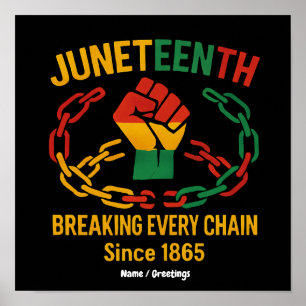 Seit 1865 jede Kette brechen – Juneteenth Freed Poster