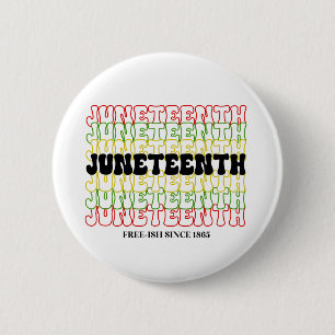 Seit 1865: Retro Juneteste frei-ish Button