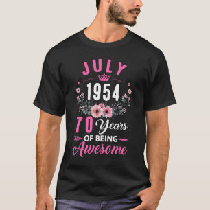 Seit 1954 70 Jahre alt 70. Juli Geburtstag Frauen T-Shirt