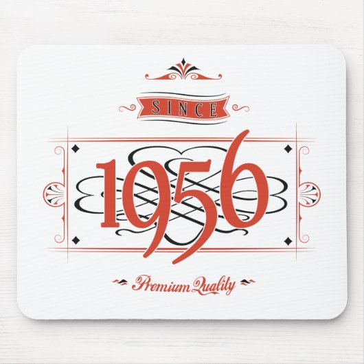 Seit 1956 (Red&Black) Mousepad (Vorne)