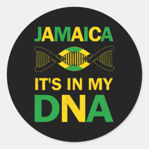 Seit 1966 ist es in meinem Dna Jamaican Independen Runder Aufkleber