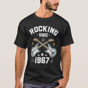 Seit 1967 Rockend Vintage Rockmusik Gitarre 56. T-Shirt