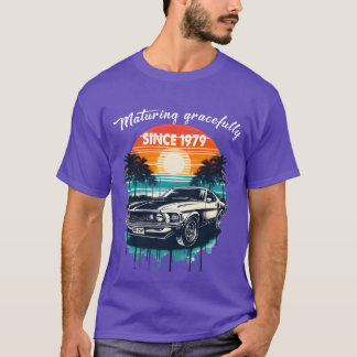 Seit 1979 reifend mit Grazie Klassische Pflege fri T-Shirt