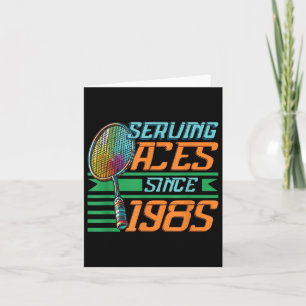 Seit 1985 Assen servierend Badmintonliebhaber 40.  Karte