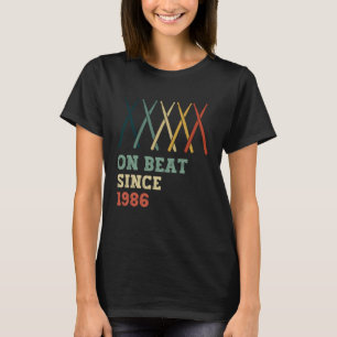 Seit 1986 auf Schlag Retro-Geburtsjahr Trommeln St T-Shirt