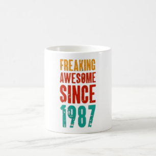 Seit 1987 Retro Vintage Geburtstag Kaffeetasse