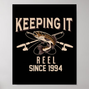 Seit 1994 Reel halten Fischer Fischerin B Poster