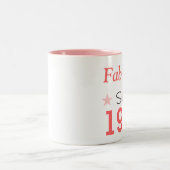 seit 1995 zweifarbige tasse (Mittel)