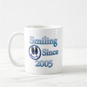 Seit 2005 lächeln kaffeetasse (Links)