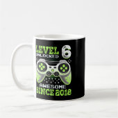 Seit 2018 Funny Video Game 6. Geburtstag Kaffeetasse (Links)