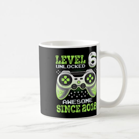 Seit 2018 Funny Video Game 6. Geburtstag Kaffeetasse (Rechts)