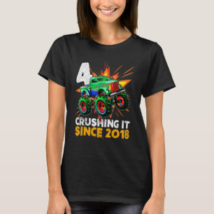 Seit 2018 Kinder 4. Geburtstag 4 Jahre altes Monst T-Shirt