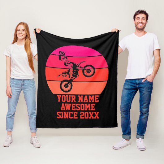 Seit 20 xx Dirt Bike Phantastischer Name ändern Fleecedecke (Beispiel)