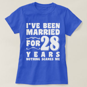Seit 28 Jahren verheiratet Hochzeitsgesellschaft L T-Shirt