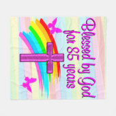 SEIT 85 JAHREN VON GOTT VERBUNDEN FLEECE BLANKET (Vorderseite (Horizontal))