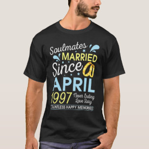 Seit April 1997 verheiratet Nie endende 25 Jahre L T-Shirt