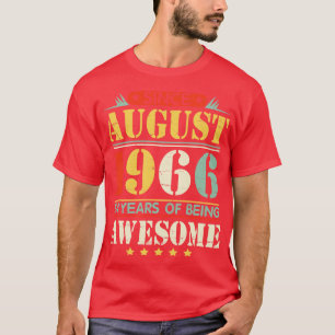Seit August 1966 glücklich Geburtstag 54 Jahre sei T-Shirt