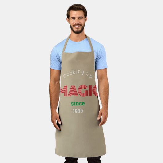 Seit damals Magie kochen Schürze (Getragen)