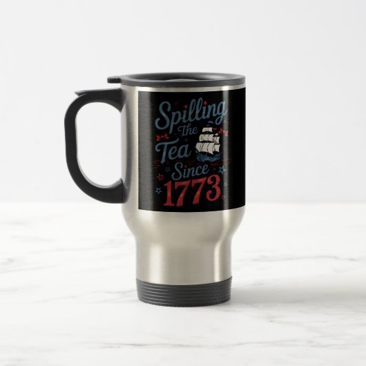 Seit dem 4. Juli 1773 wird der Tee durch eine Coqu Reisebecher (Links)