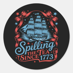 Seit dem 4. Juli 1773 wird der Tee durch eine Coqu Runder Aufkleber