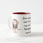 Seit dem Besitzen der Ratten… Zweifarbige Tasse (Vorderseite Links)