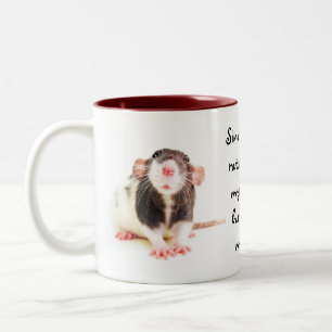 Seit dem Besitzen der Ratten… Zweifarbige Tasse