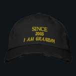 SEIT DEM JAHR BIN ICH GRANDPA YELLOW BESTICKTE BASEBALLKAPPE<br><div class="desc">bestickte Kapseln Hut,  Kappe,  bestickt GRAND PA bestickt CAPS SEIT JAHR ICH BIN GRANDPA YELLOW</div>