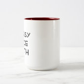 seit der Geburt lustige Kaffee-Tasse Design Zweifarbige Tasse (Mittel)