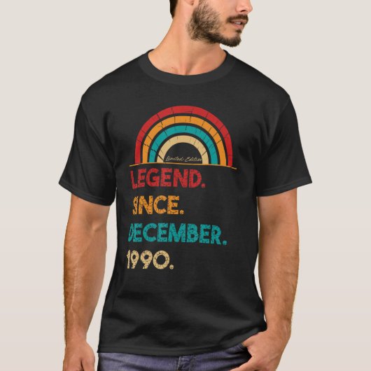 Seit Dezember 1990 Geboren in T-Shirt (Vorderseite)