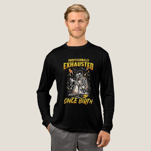 Seit Geburt Professionell Erschöpft Tri-Blend Shirt (Volle Vorderseite)
