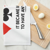 Seit ich angefangen habe Bridge Spaß Sprichwort zu Handtuch (Viertel Falte)