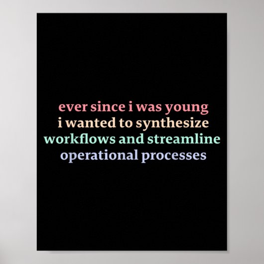 Seit ich jung war, wollte ich Workflows synthetisi Poster (Vorne)