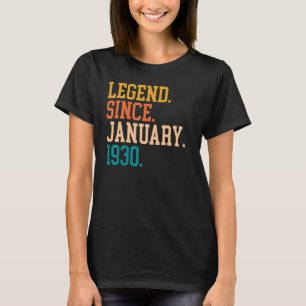 Seit Januar 1930 für Männer Frauen 19. Januar T-Shirt