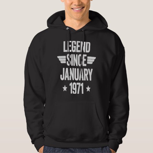 Seit Januar 1971 1 Hoodie (Vorderseite)