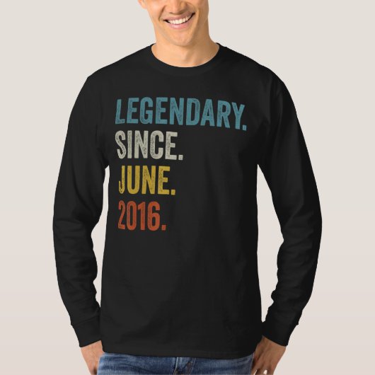 Seit Juni 2016 6. Geburtstag T-Shirt (Vorderseite)
