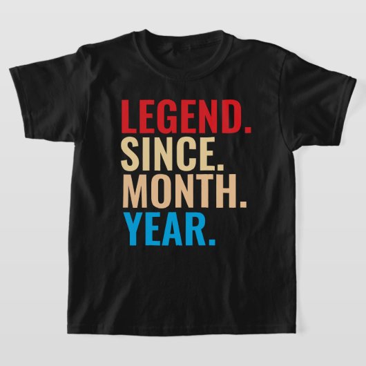 Seit Monatsjahr T - Shirt (Ablage )