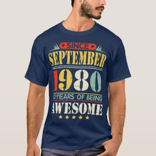Seit September 1980 viel Glück zum Geburtstag von T-Shirt