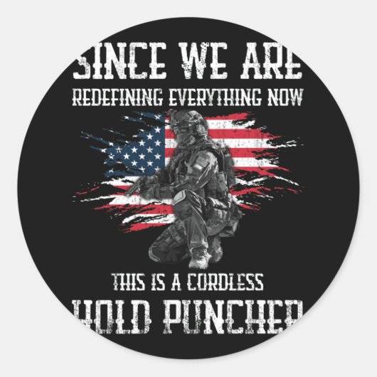 Seit wir alles neu definieren runder aufkleber (Vorderseite)