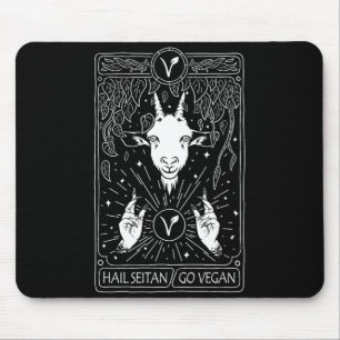 Seitan Heil, werde Veganer lustiges Tarotkarten-De Mousepad