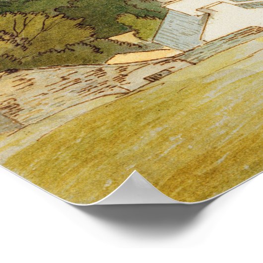 Seite, 1786 (w/c mit Stift und Tinte über Graphit) Poster (Ecke)